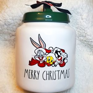 Looney Tunes Rae Dunn Merry Christmas Cookie Jar